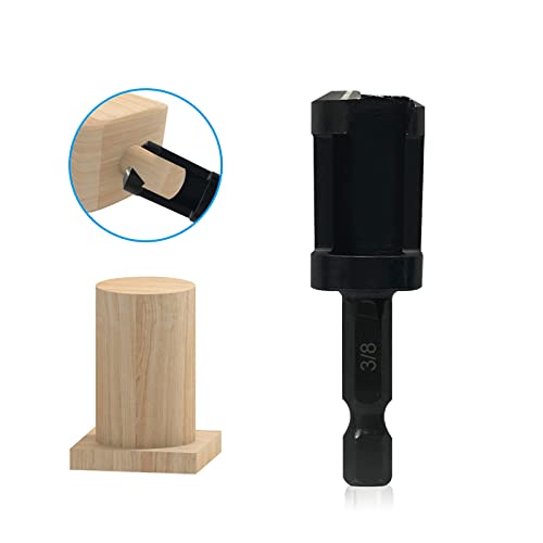 Wood Plug Cutters, 4 Pcs Straight Wood Plug Cutters & 4 Pcs Tapered Plug Cutters Set With 1/4 Hex Shank, Taper Cutting Tool Cork Drill Bit Knifes In 4 Sizes 1/4", 5/16", 3/8", And 1/2" Black #TOP4