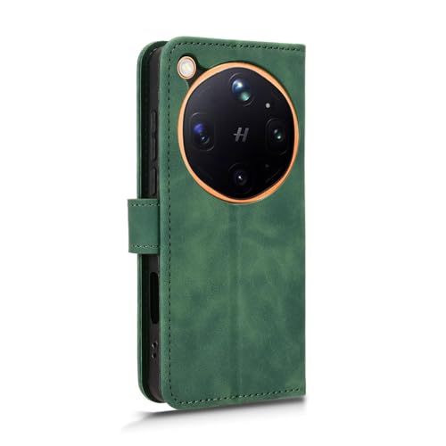 Image of for Oppo Find X9 Ultra 5G Leather Case Skin Feel Anti Drop Wallet Stand Flip Phone Cover - Green