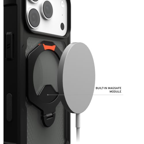 Image of Urban Armor Gear UAG Plasma XTE 360 Protective Case Designed for iPhone 18 Pro /iPhone 17 Pro, Magnetic Compatible & Kickstand, Camera Control Cover Button, Phone Ring Grip - Black /Orange