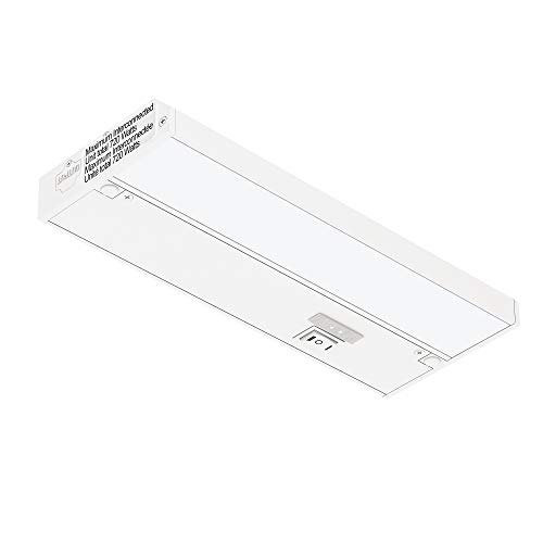 Image of GETINLIGHT 9-inch 3 Color Levels LED Under Cabinet Lighting, Hardwired or Plugged-in, Selectable 2700K /3000K /4000K, Dimmable, White Finished, IN-0210-0