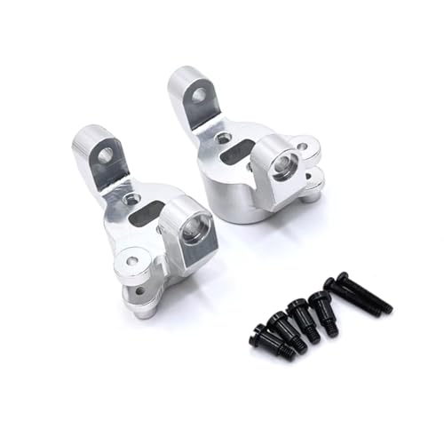 Essieu avant CNC en métal argenté pour voiture HuangBo ZP1001 à ZP1004 à l'échelle 1/10