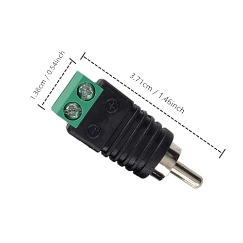 Conectores RCA para cable de altavoz, pack 12 piezas miniatura 2