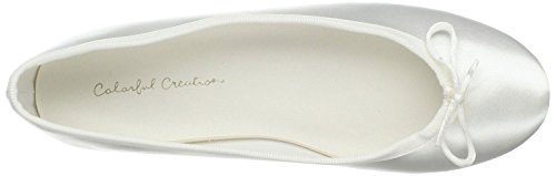 Dempsey Marie White Satin Ballet Flat Baby Girl's Shoes (Little Girl's 10.5, White) #TOP5