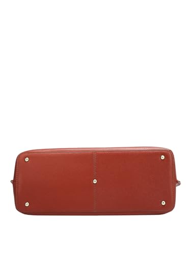 Image of Da Milano Leather Satchel Bag for Women - Brown