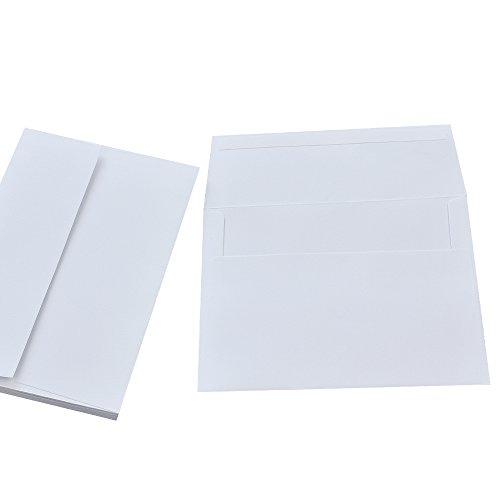 A7-White-Envelopes-5X7-50-Pack-Quick-Self-SealSquare-Flapefor-5x7-Cards-Perfect-for-Weddings-Invitations-Photos-Graduation-Baby-Shower-Stationery-for-General-Office-525-x-725-inches