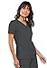 Cherokee Women's Scrubs Flexibles Sporty V-Neck Knit Panel Top, Pewter, X-Large