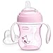 Chicco Transition Cup Bicchiere Antigoccia per Bambini 200ml, 1 Tazza Biberon 4+ Mesi per Imparare a Bere, con Beccuccio Ergonomico in Silicone, Doppia Valvola Anticolica, senza BPA - Rosa