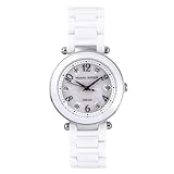 [マウロジェラルディ] ソーラー 時計 レディース セラミック MJ068-3 (ホワイト＆シルバー)