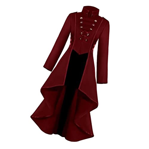 Gabardina Steampunk para mujer con corte gótico entallado que estiliza para disfraces y eventos 6
