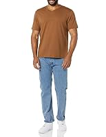 Amazon Essentials Herren V-Neck Kurzarmhemd T-Shirt, 2er-Pack, Schwarz/Braun, L – Ansicht 4