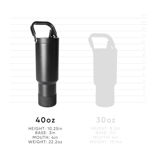 Simple Modern Trek Pivot 40oz Insulated Tumbler – Midnight Black — view 8