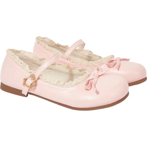 Ballerines à bout rond avec bride à boucle et nœud papillon confortable