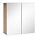 Badplaats B.V. Armadietto a Specchio Leon 60cm Rovere Artigianale - Specchio armadietto Bagno