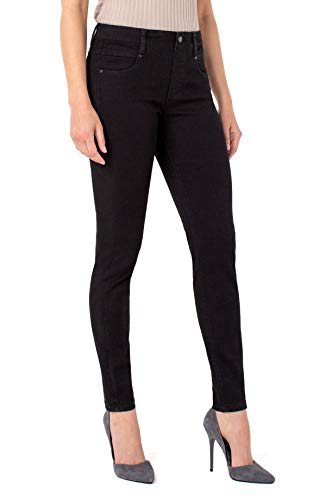 Liverpool Women's Gia Glider Skinny Pull-On High Performance Denim 30" Ins - Black Rinse - 10 #TOP3