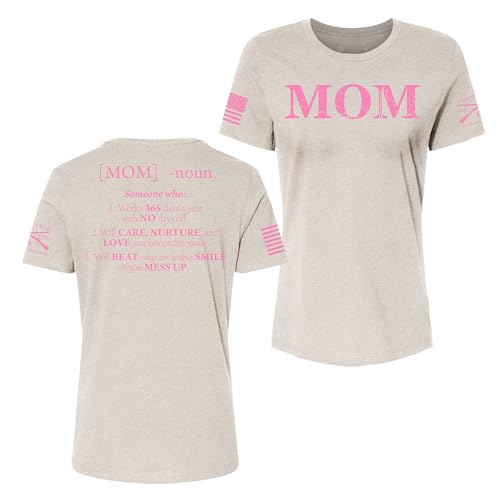 Grunt Style Mom Defined Relaxed Fit Women's T-Shirt - (Oatmeal Triblend, 3X-Large)