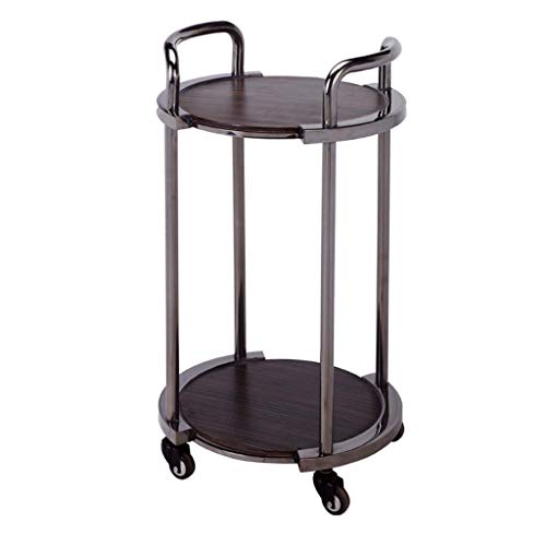 Preisvergleich Produktbild Jia He Wagen Rack - Double Weinwagen Tee Wasserwagen Snack Car Kuchen Car Hotel Restaurant Lieferung Auto Mobile Cart Tool Warenkorb Tragbarer Werkzeugwagen für Vier Räder (größe : 42x42x81cm)