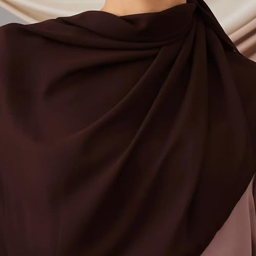 Modest Instant Chiffon Hijab | Easy To Wear, Pre-Sewn, Premium Lightweight, Flowy, Chiffon Wrap Head Scarf for Women4