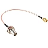 Eonvic SMA-Stecker auf BNC-Buchse, Schottkopf, RF-Koaxialkabel für Radio, Video, WiFi, CCTV, Digitalscanner, SDB, 1,8 m