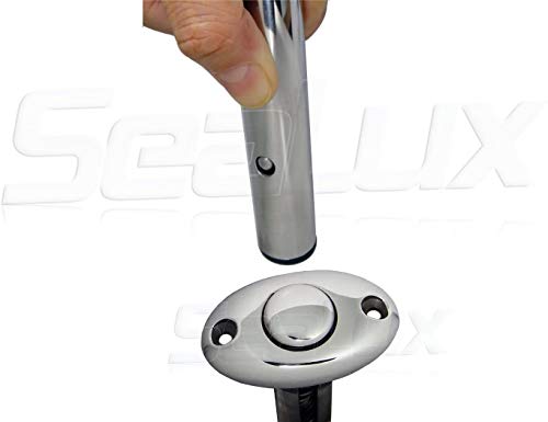 SeaLux Marine Boat Flag Stanchion Pole Mounting Base
