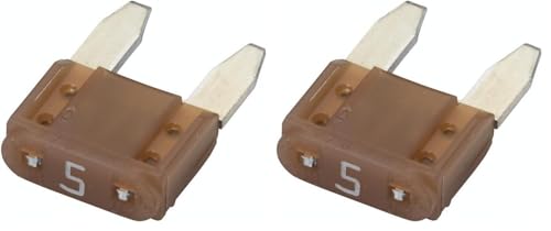 Fusible mini Hella 5A de color beis para coche en paquete de dos unidades