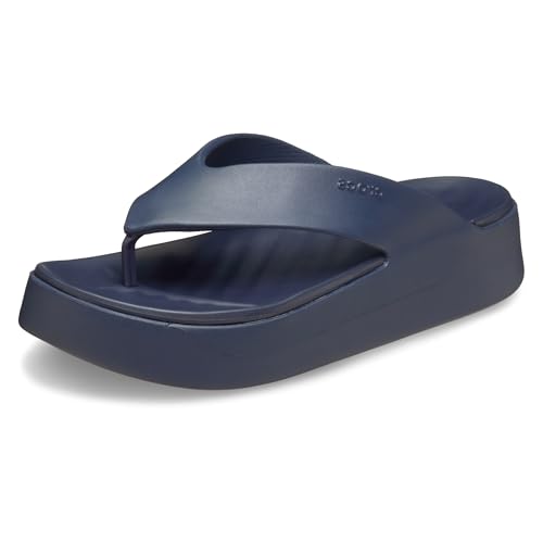 Crocs Women's Getaway Platform Flip Flop Sandals, Navy, 9