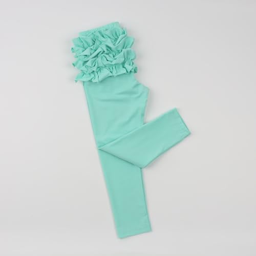 Image of HOOLCHEAN Baby Toddler and Little Girls Ruffles Buttocks Leggings Solid Color Pants