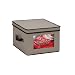 Honey-Can-Do SFT-05375 Medium Dinnerware Storage Window Box, Gray, 12 in L x 12 in W x 8.5 in H