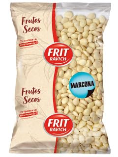 Amandes Marcona Émondées Crues 14/16 - Reine des Amandes sans Peau Gros Calibre - Pack de 6 x 1kg