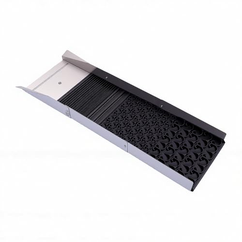Gold Sluice Box, Portable Folding Aluminum Mining Sluice for Gold Prospecting, Efficient Gold Panning Equipment with Rubber Mat for Outdoor Mining