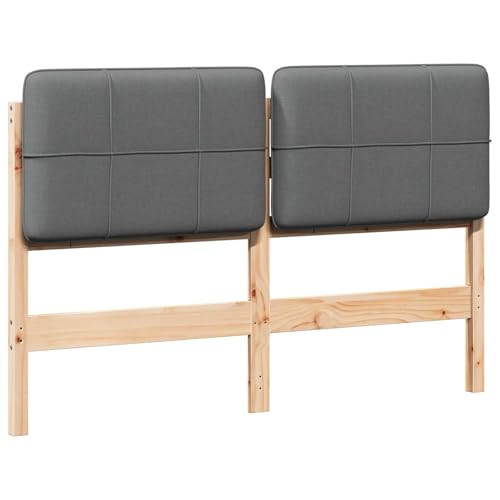 vidaXL Cabecero tapizado con cabecera Marrón y Gris Claro 150 cm, Cabecera Rectangular tapizada Elegante, Piezas duraderas de Cama, Accesorio Moderno para tu hogar