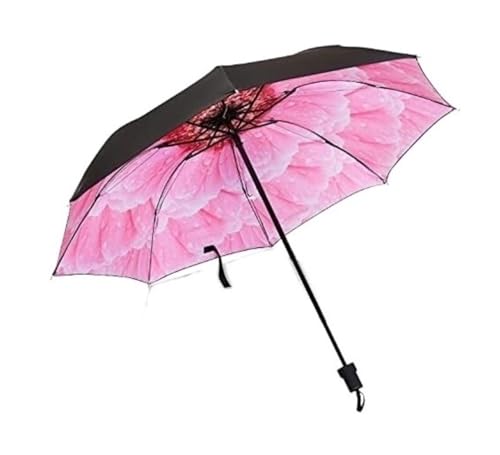 Folding Umbrella Umbrellas Three-folding Umbrella Rainy Sunny Parasol Vinyl Anti-UV Umbrella Women's Umbrella Windproof Outdoor Windproof