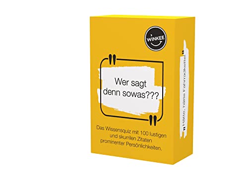 Winkee - Zitate Quiz | | Lustiges Kartenspiel | 100 Quizfragen | Wissensspiel | Spiel für Erwachsene | Quiz Karten mit Fragen | Geschenk für Weihnachten, Geburtstag, Party