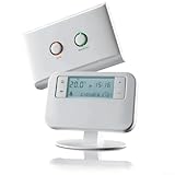 Wireless Programmable Thermostat ESRTP4RF+, Energy-Saving Indoor Temperature Control, Easy Installation, Compatible with Worcester Bosch/Vaillant/Ideal Boilers, White