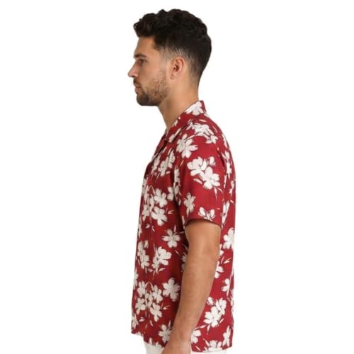 Image of LSD Men's Printed Casual Shirt - Half Sleeve Cuban Collar Regular Fit Trendy Stylish Viscose Shirt for Men, Office Party