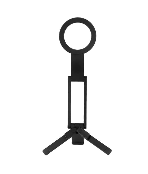 Ultra Slim Foldable Phone Grip Stand with Tripod, Black, 8mm Thin Portable Pocket-Friendly Desktop Holder Compatible with Universal Smartphones, 0.31 Inches Thickness by Generic - Used condition - US$6.27