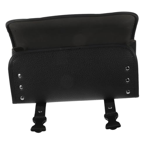 HAPINARY Alforjas De Riñonera Botas De Sillín Bolsa Deportiva Asiento Candado para Motocicleta Bolsa De Manillar Guantes De Saco De Herramientas Cinturón con Tachas PU Black