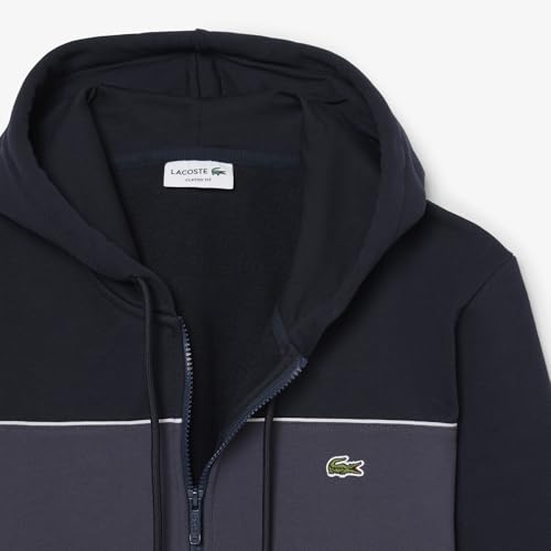 Image of Colour-Block Zipped Hoodie