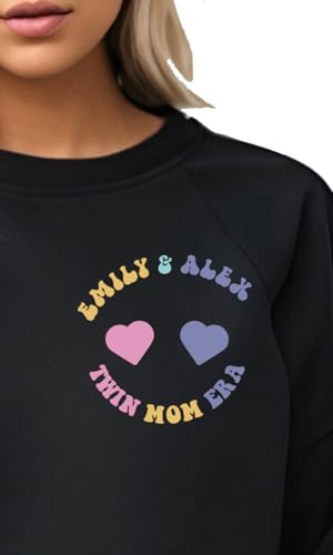 Generic Unisex Adult Twin Mom Sweatshirt, Twin Mom Club Sweater, Gift Color, Small, Letter Print, Crew Neck, Long Sleeve, Machine Washable2
