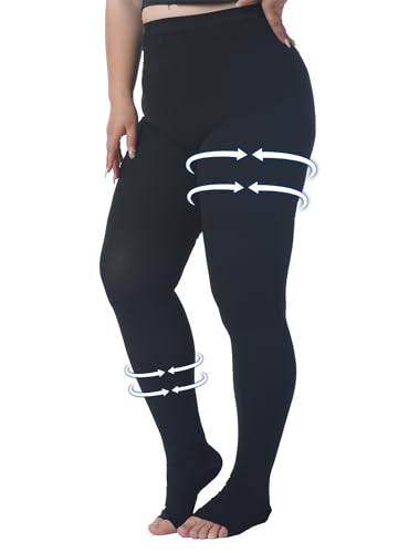 Collants de compression gradués 15-20 mmHg 4XL pour femmes et hommes
