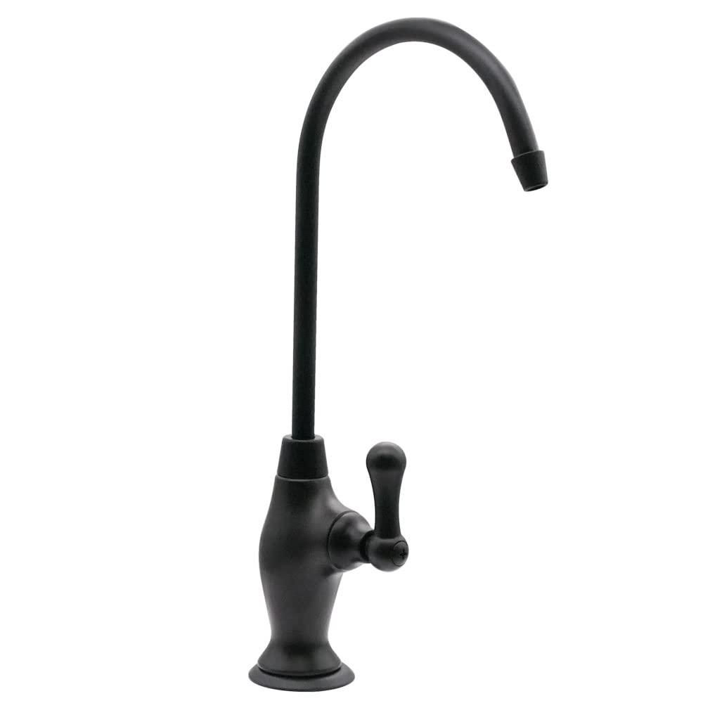 Westbrass D2033-NL-62 10" Classic 1-Lever Handle Cold Water Dispenser Faucet, Matte Black