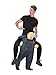 Produktbild Faschingsfete - Herren Männer Huckepack Piggyback Kostüm, Diktator Kim trögt Dich, Einteiler Overall Jumpsuit, perfekt für Karneval, Fasching und Fastnacht, One Size, Schwarz