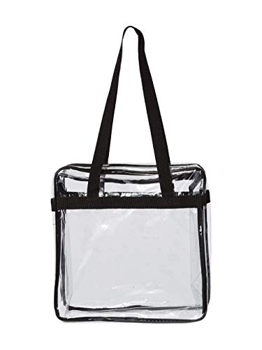 OAD Clear Tote w/ Zippered Top OS BLACK2