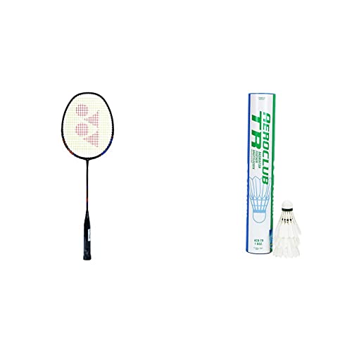 Image of Yonex Nanoray Light 18i Graphite Badminton Racquet with Free Full Cover (77 Grams, 30 lbs Tension)&Yonex ACB TR Badminton Feather Shuttlecock