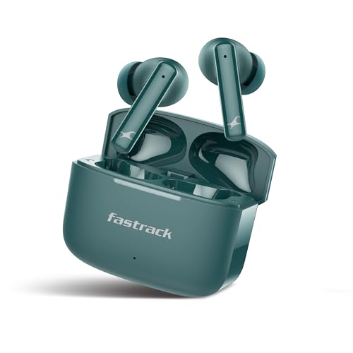 Image of Fastrack Fpods FQ100|BT5.4 TWS Earbuds, 50Hrs Playtime, Quad mic ENC for Crystal Clear Calls, Low Latency Gaming Mode Upto 40ms,NitroFast Charge - 200 Min in 10 Min,13mm Extra Deep Bass Drivers,IPX4