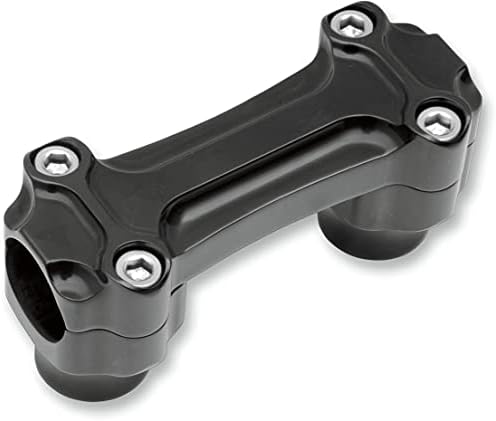 Todd's Cycle 0602-0913 Bone Bar Clamps with 1in. Riser for 1 1/4in. Handlebars - Black