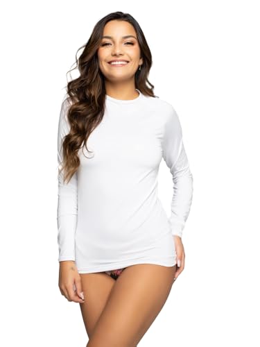 Camisa Térmica Lisa | Blusa Térmica Feminina Lisa de Manga Longa, Proteção Solar Fator FPU UV 50+ |