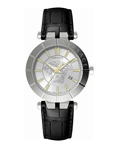 Versace Herren Armbanduhr V-RACE 43 mm Armband Leder VE2B001 21, bracelet