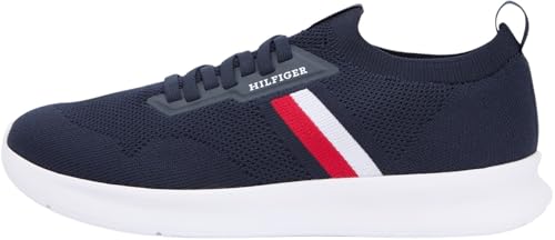 Tommy Hilfiger Herren Runner Sneaker Lightweight Knitted Low Top, Blau (Desert Sky), 41 – Ansicht 1
