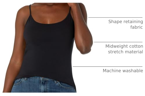 Image of Amazon Essentials Women's Slim-Fit Camisole for Layering and Everyday Wear, Pack of 4