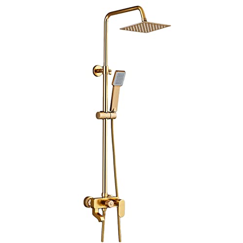 Courbe de douche de pluie et robinet de douche de luxe avec inverseur 3 voies
